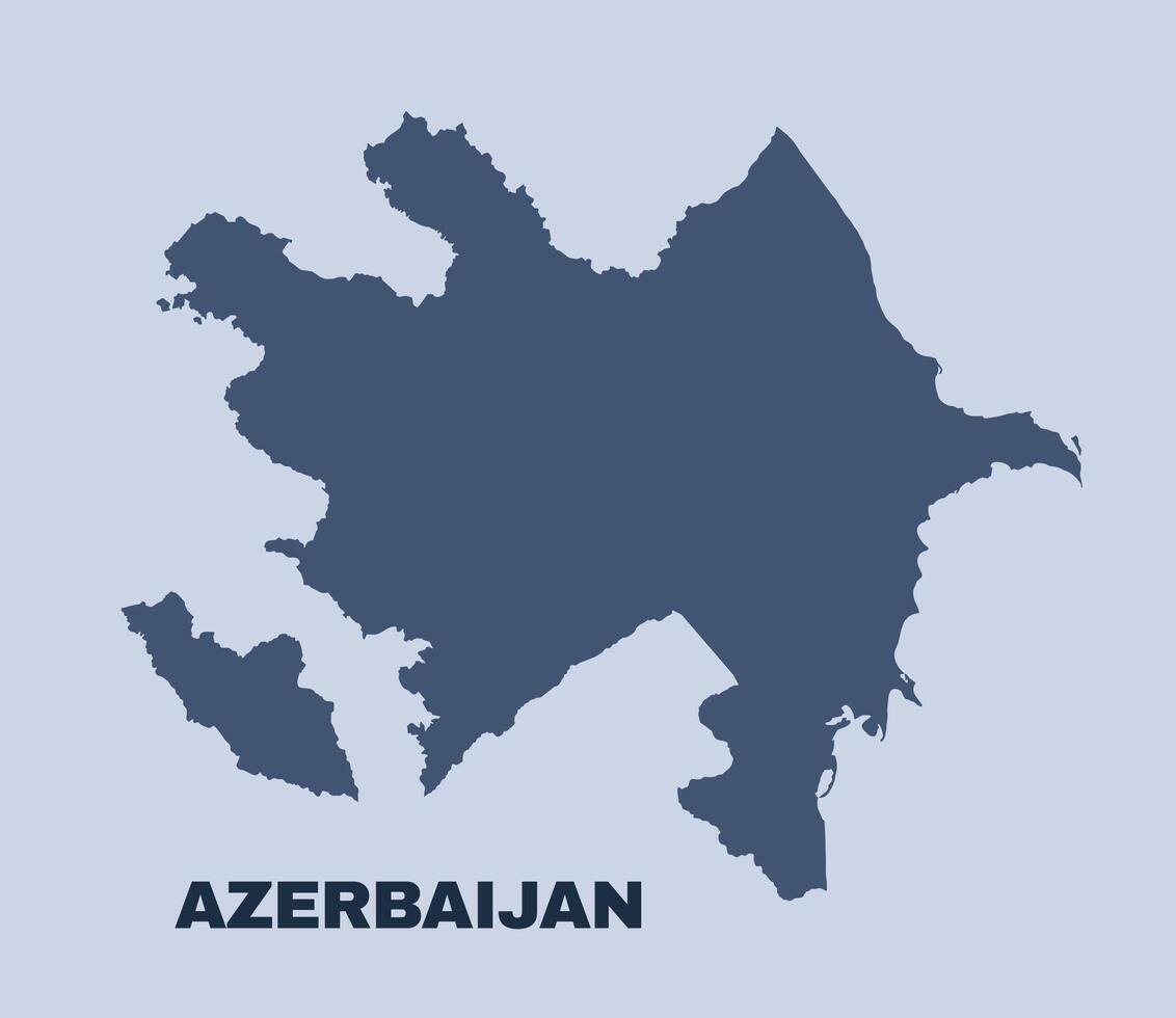 Azerbaijan map simple flat vector