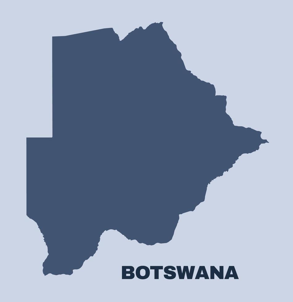 Botswana map simple flat vector