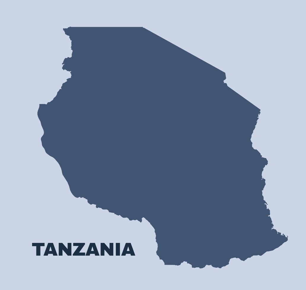 Tanzania map simple flat vector