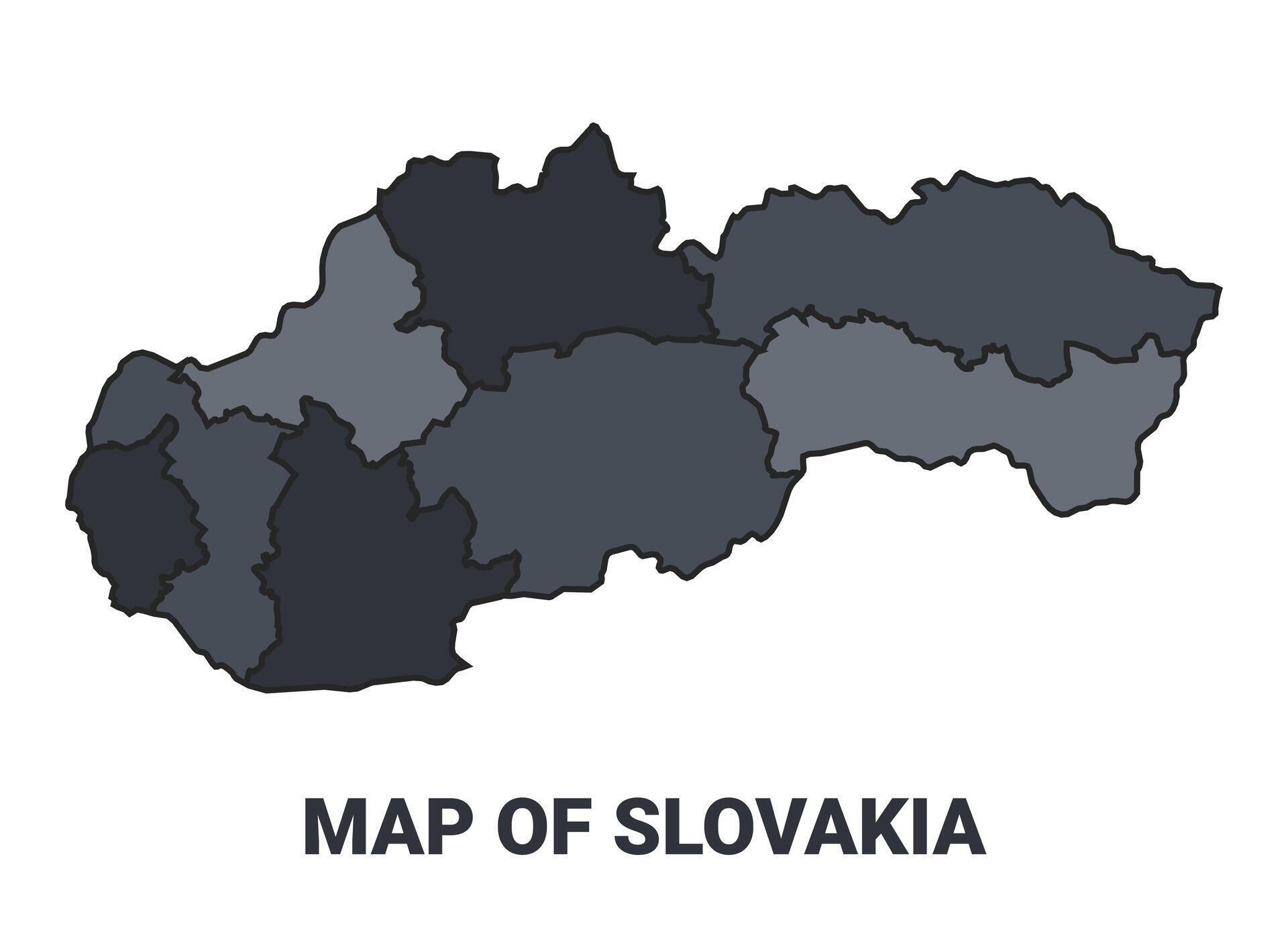 Slovakia Political Map Border Of Regions Outline Set 56587602 Vector Slovakia Political Map Border Of Regions Outline Set Free Vector 