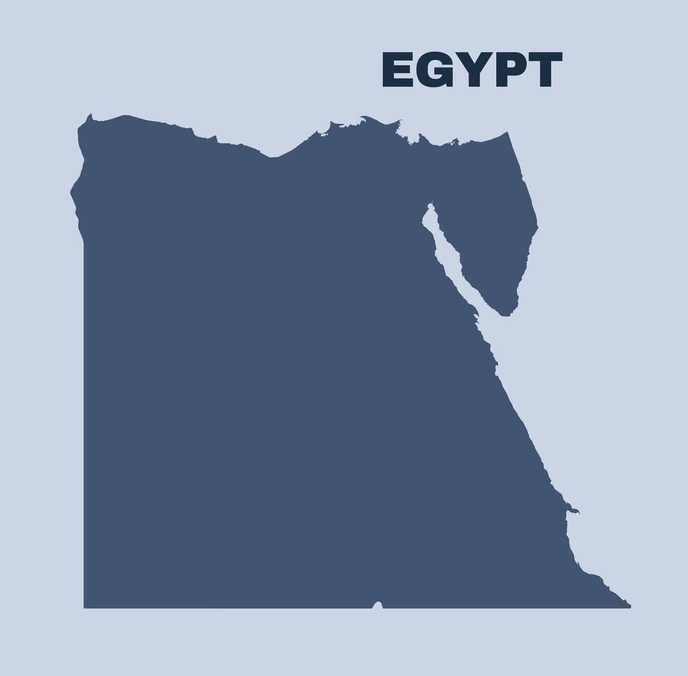 Egypt map simple flat vector