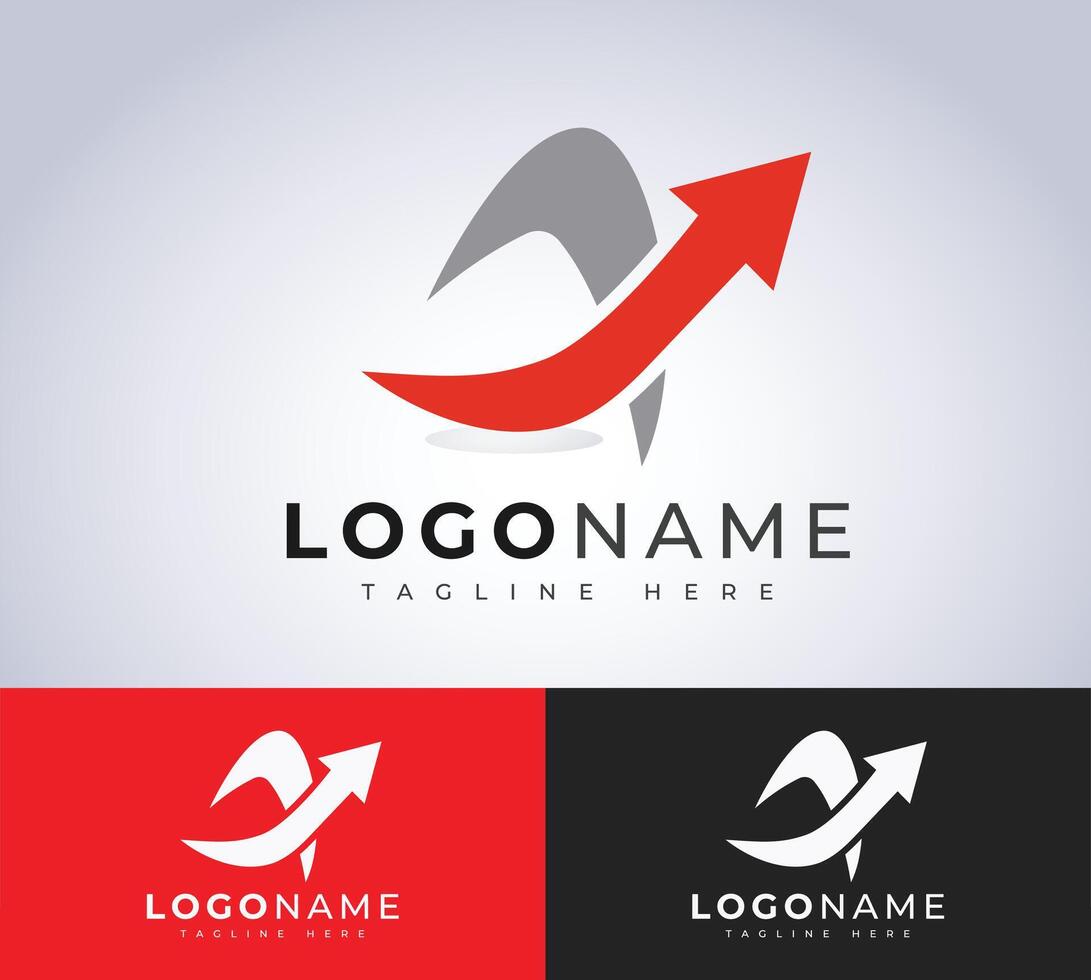 Growth Arrow Logo Symbol for any Corporate Brand Template vector