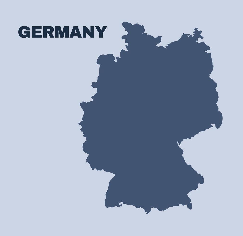 Germany map simple flat vector