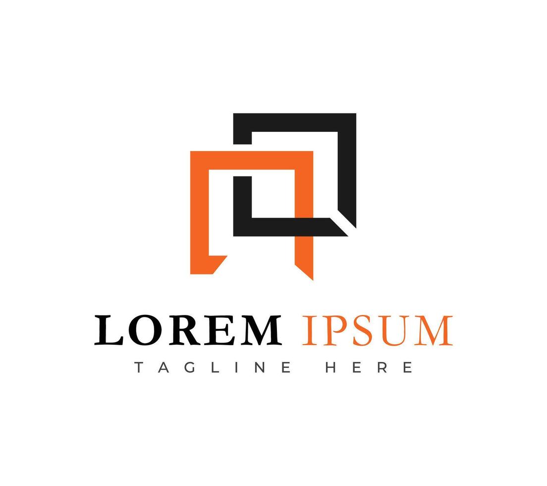 Abstract Square Shape Modern Business Logo Template vector