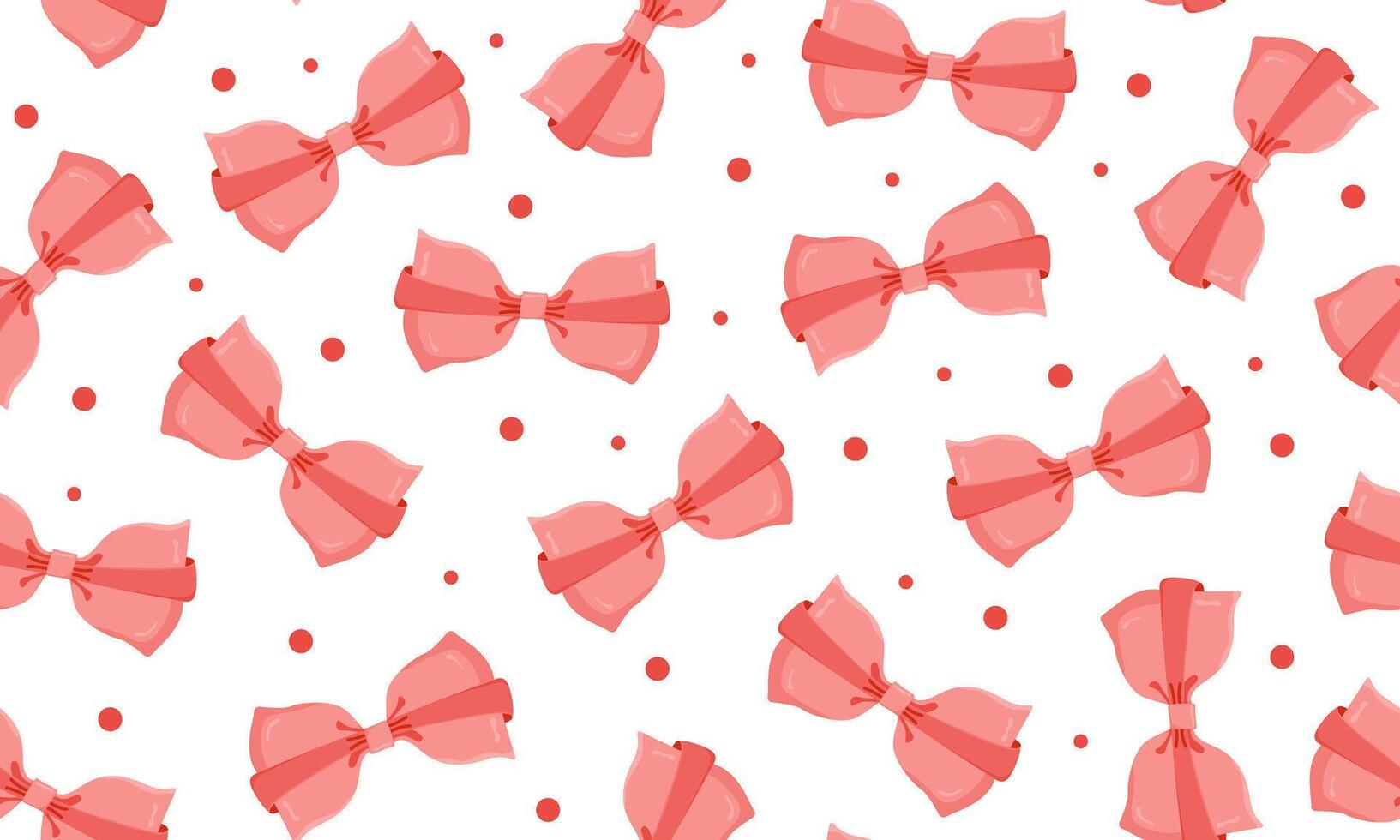 seamless pattern of bows and circles. Image for wallpaper, packaging and banner for Valentine's Day or wedding. Ballet style. vector
