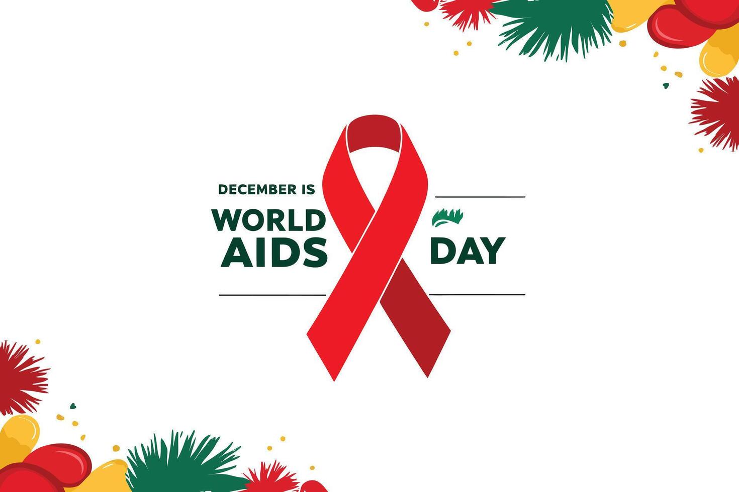 Support HIV Awareness World AIDS Day Graphic Design vector