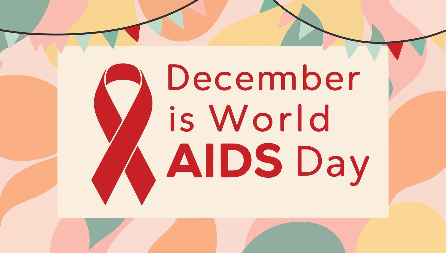 World AIDS Day Graphics Support, Awareness, Prevention vector