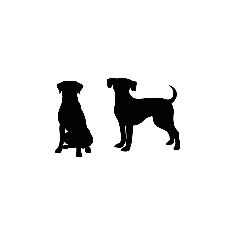 Canine Silhouette Set - Cute, Loyal, and Friendly Dog Breeds for Pet Projects vector