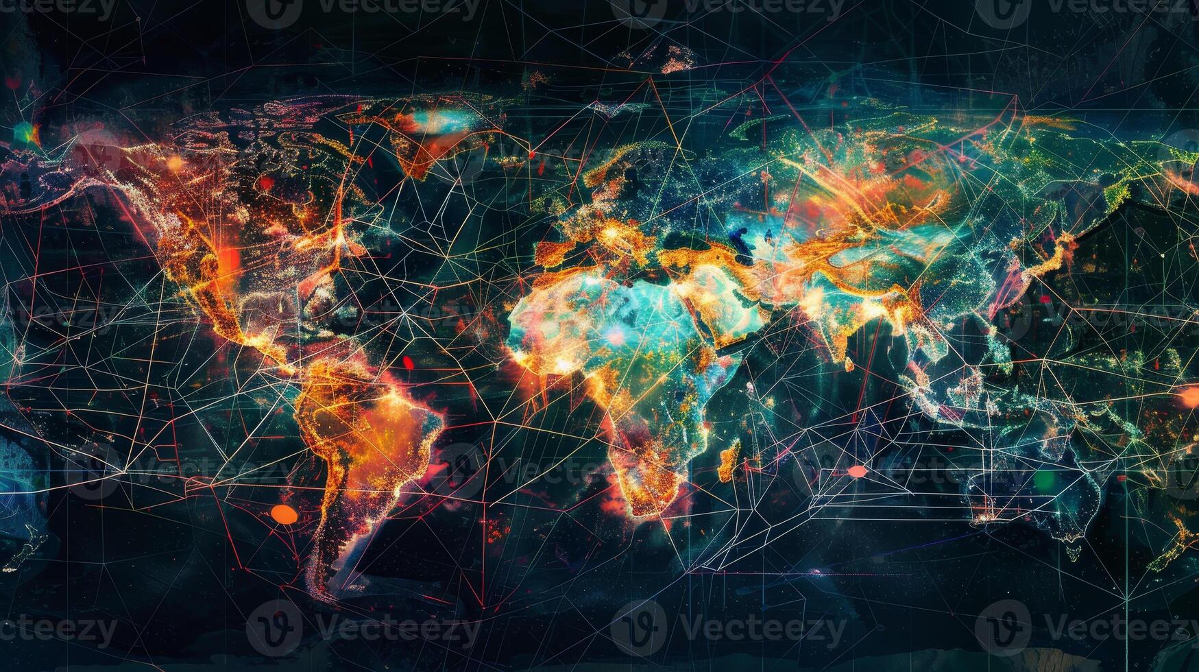 The world map is shown in this image photo