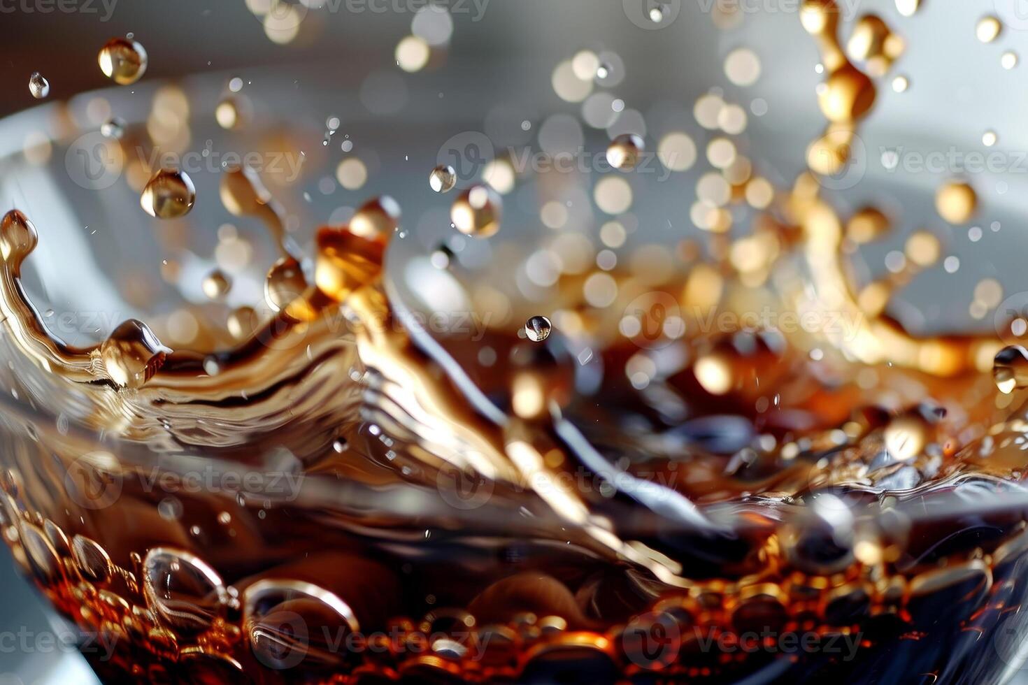 A splash of soda is captured in a glass photo