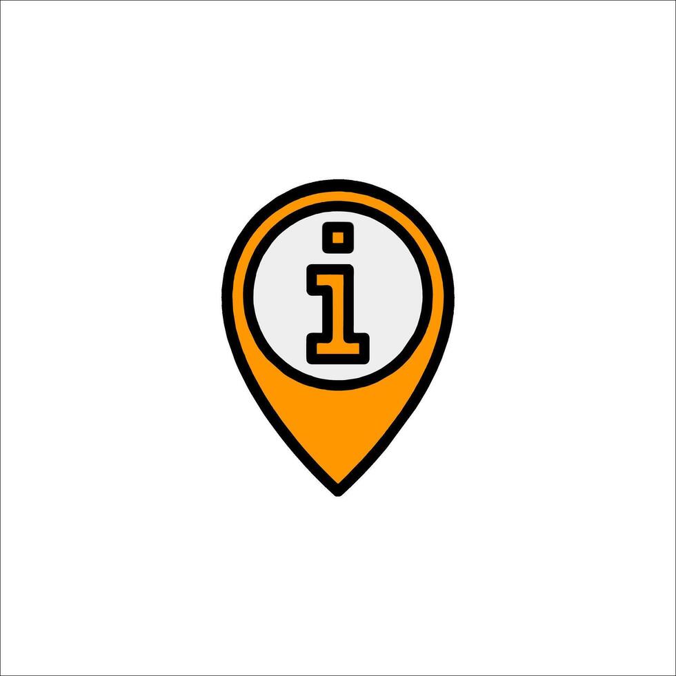 A map pointer with the letter i on it vector