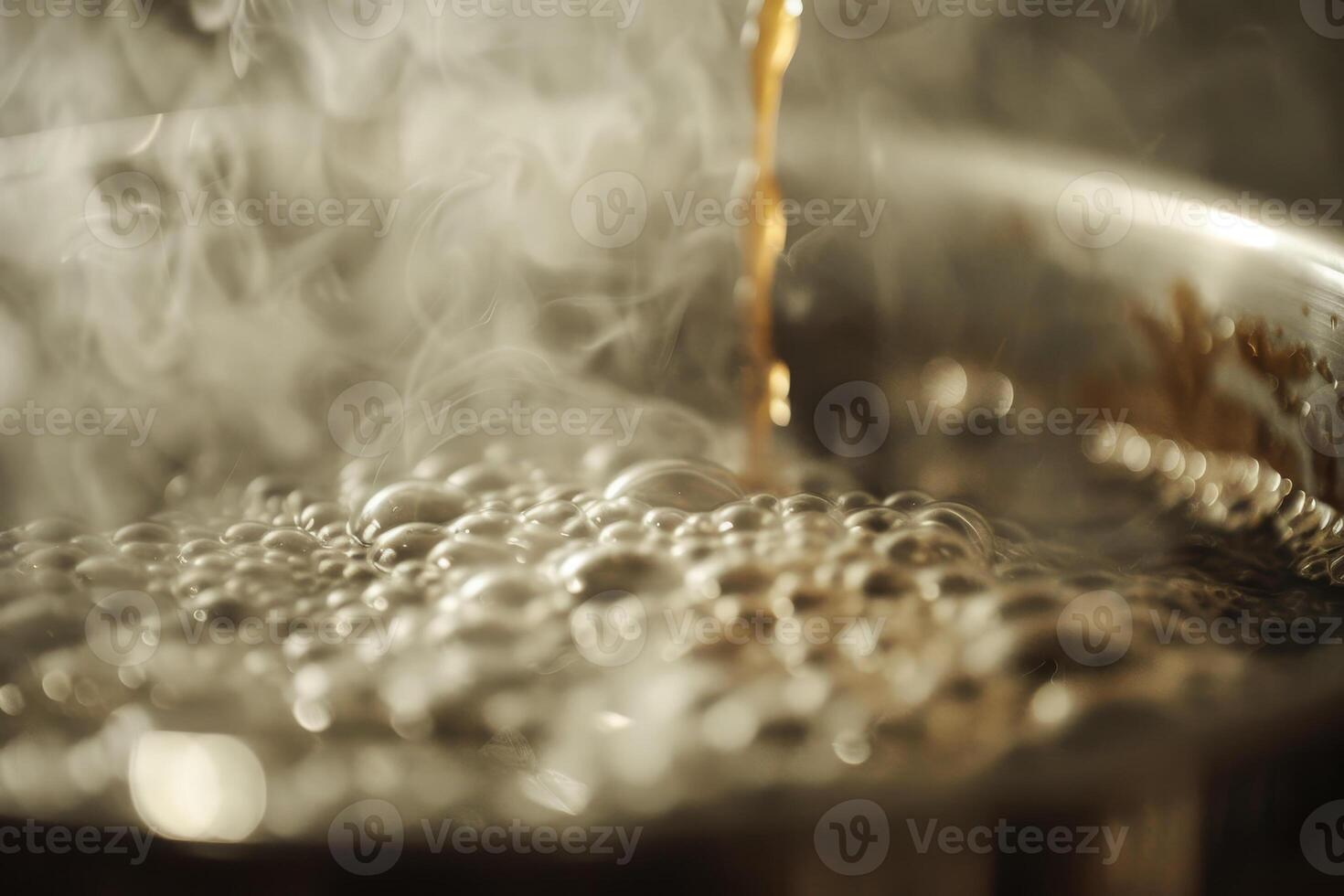 A pot of boiling water photo