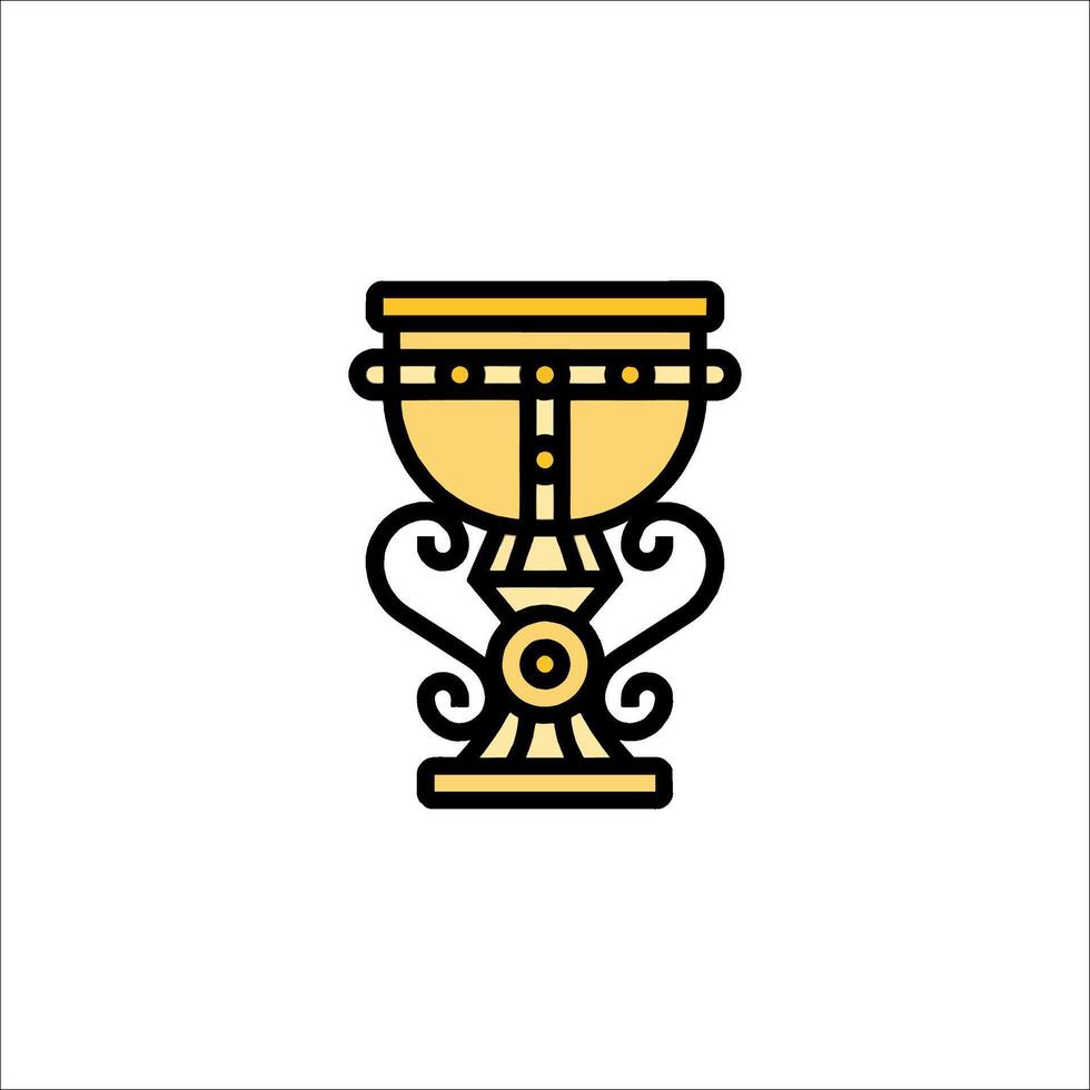 A golden cup icon on a white background vector