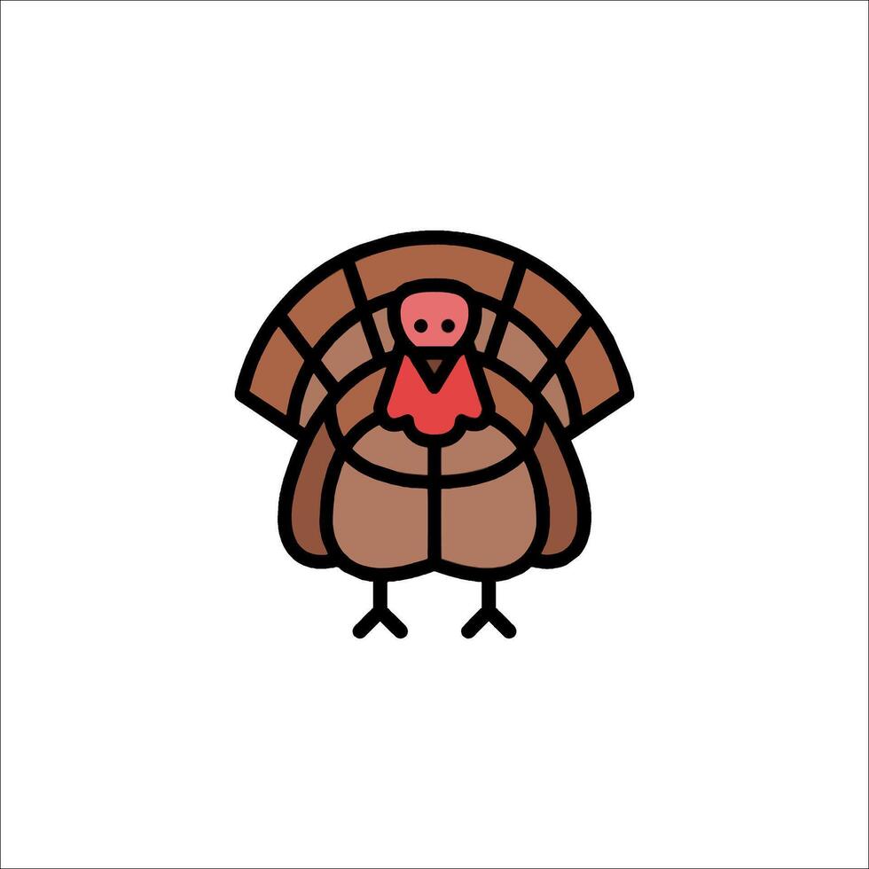 A turkey icon on a white background vector