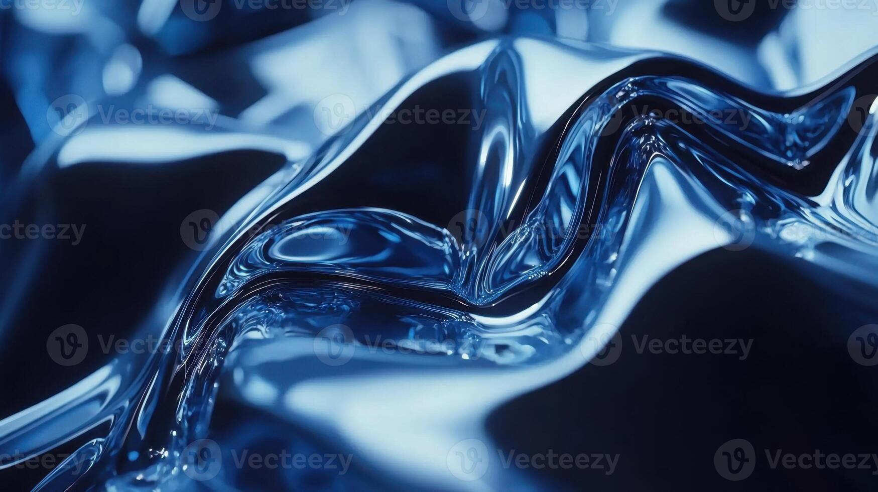 A close up of a blue liquid flowing over a surface photo