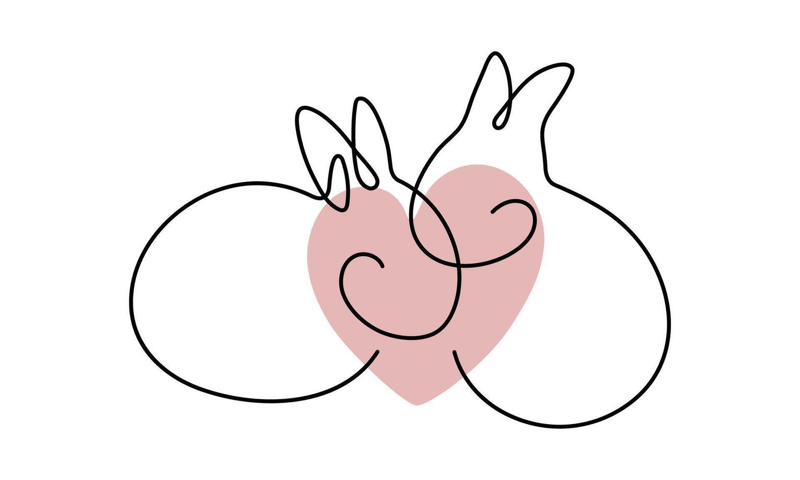 Simple rabbit icon for easter holiday, card, icon, sticker, poster vector