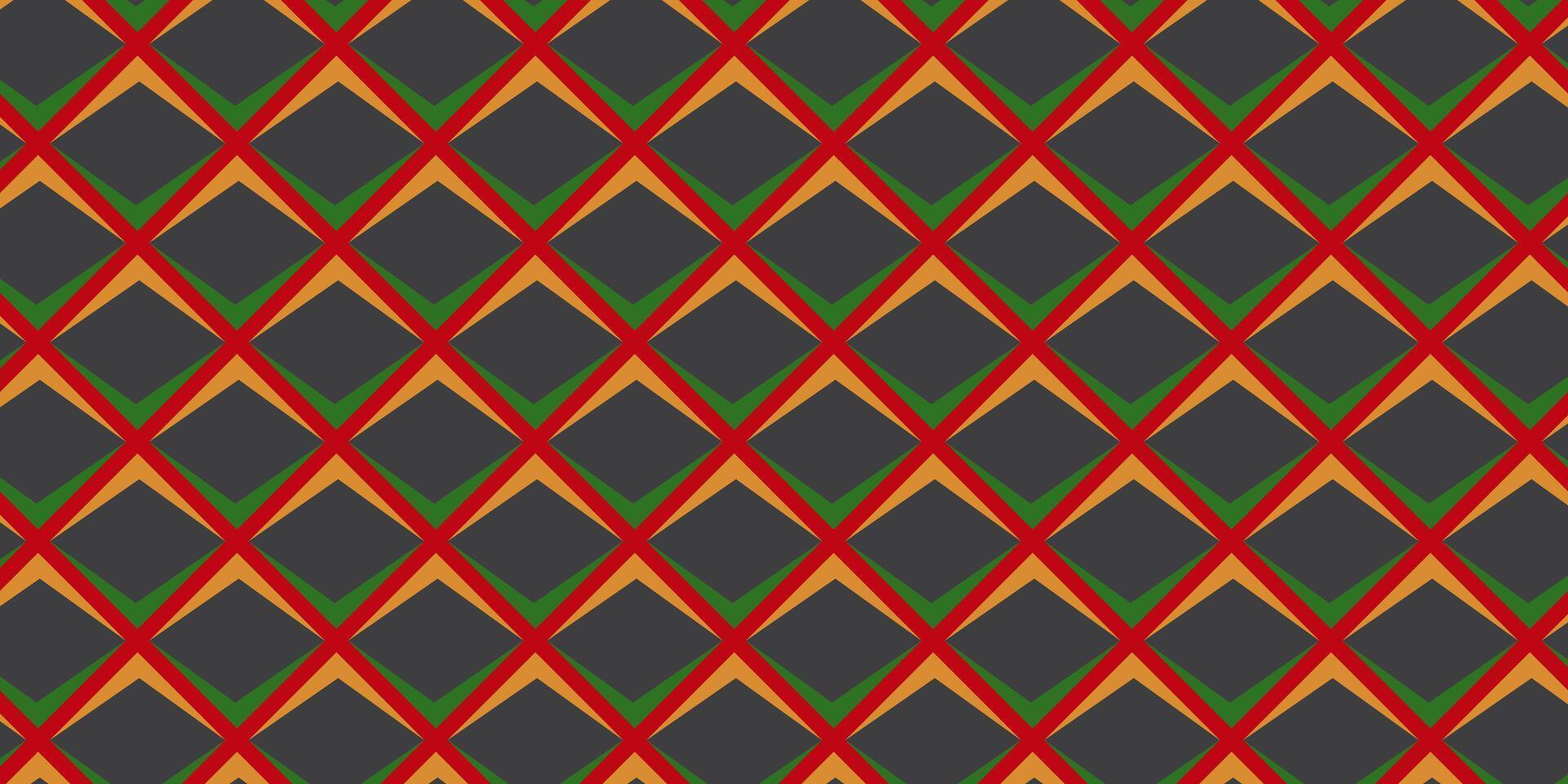 Red, yellow, green and black seamless pattern background. Template design for Juneteenth concept vector