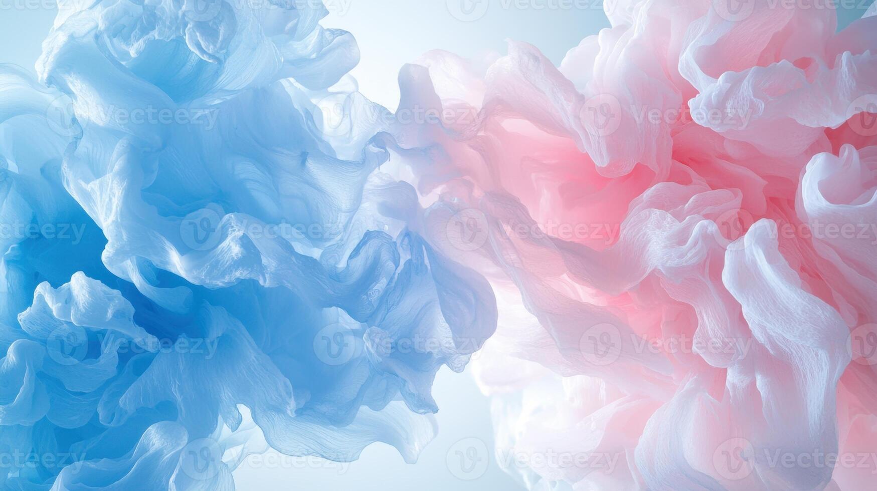 Swirling clouds of vibrant blue and pink blend together, forming an abstract artistic background that evokes creativity and imagination. The smooth textures add depth and movement photo