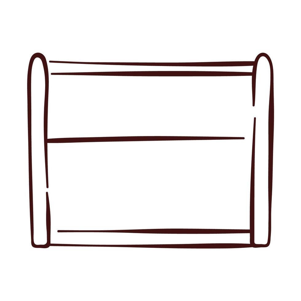 Toolbox simple in line art style isolated on a white background. vector