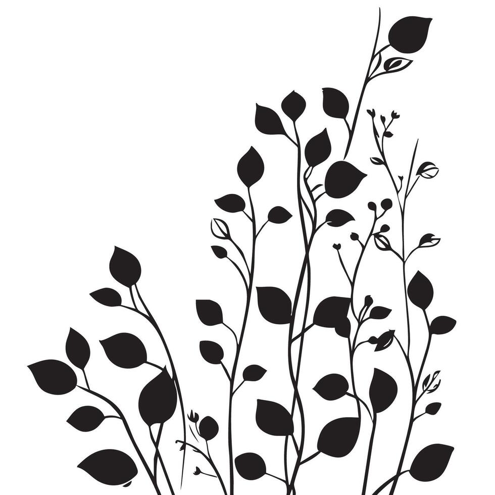 small leaf sillhouette vector