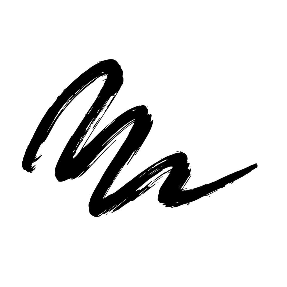 Dry Brush Grunge Wave Stroke Texture vector