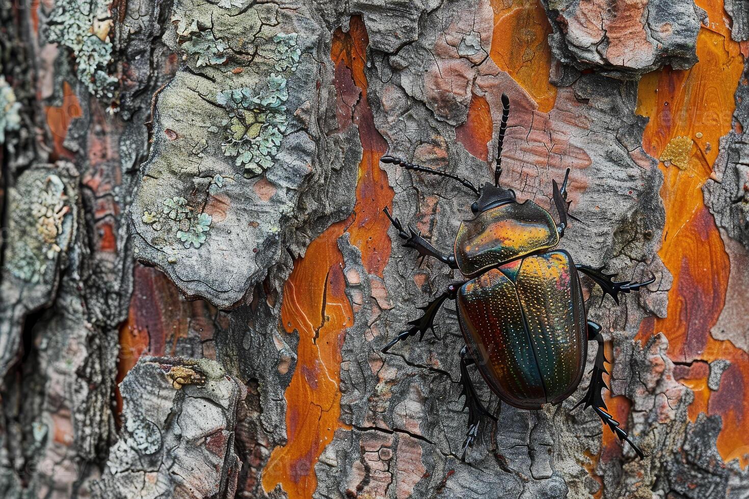 A beetle on a tree photo