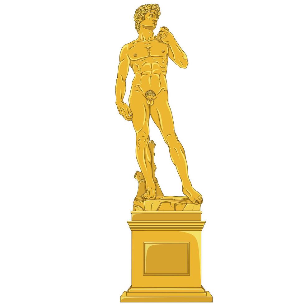 David Michelangelo sculpture Renaissance art vector