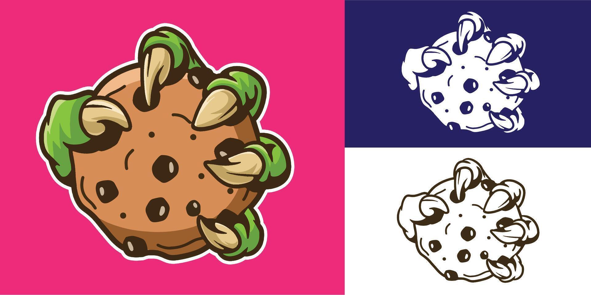claw grab cookies good for logo, sticker, element design, etc vector