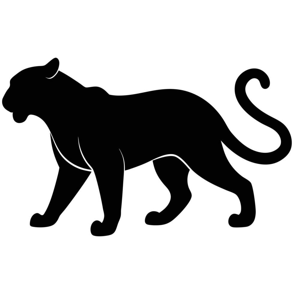 Fierce panther silhouette icon for strong and creative logos and branding vector