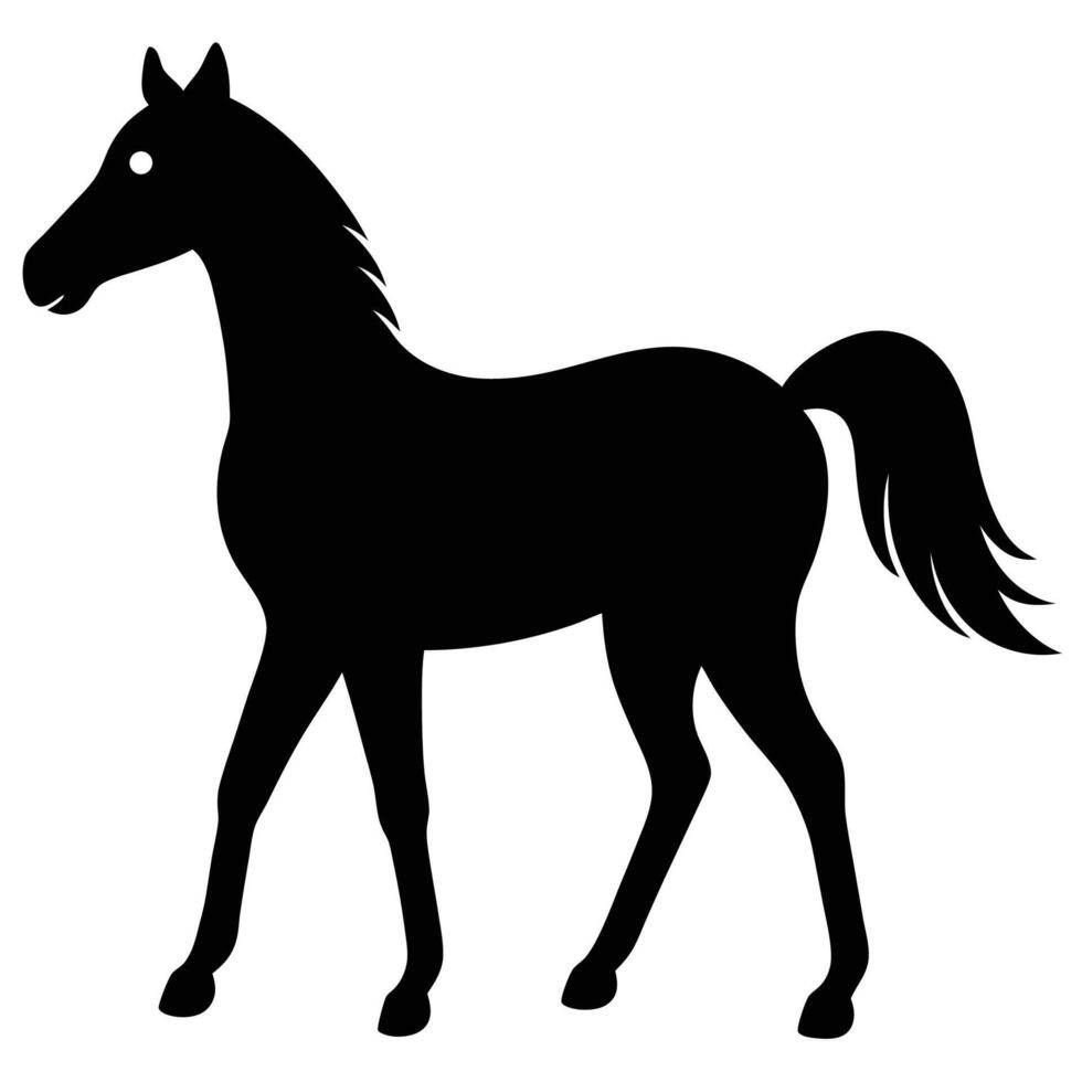 Charming Arabian horse silhouette for modern artistic and brand designs vector