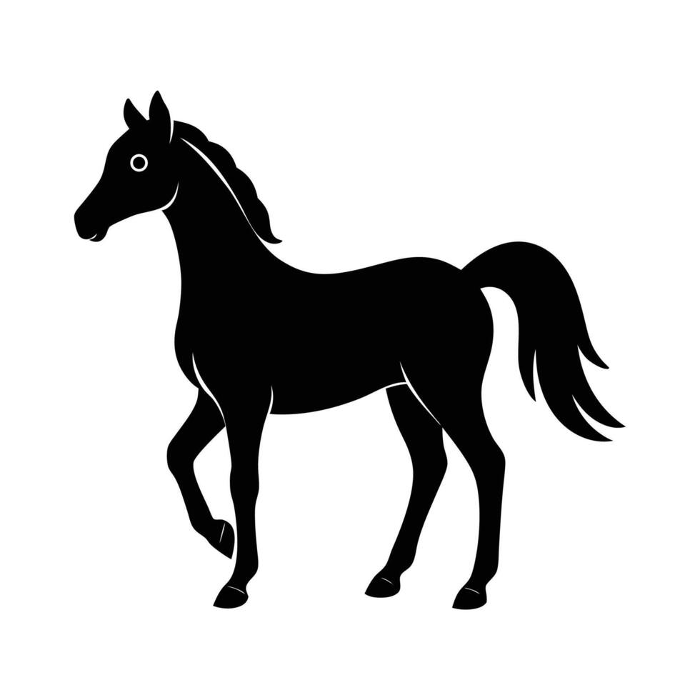 Charming Arabian horse silhouette icon ideal for artistic projects vector