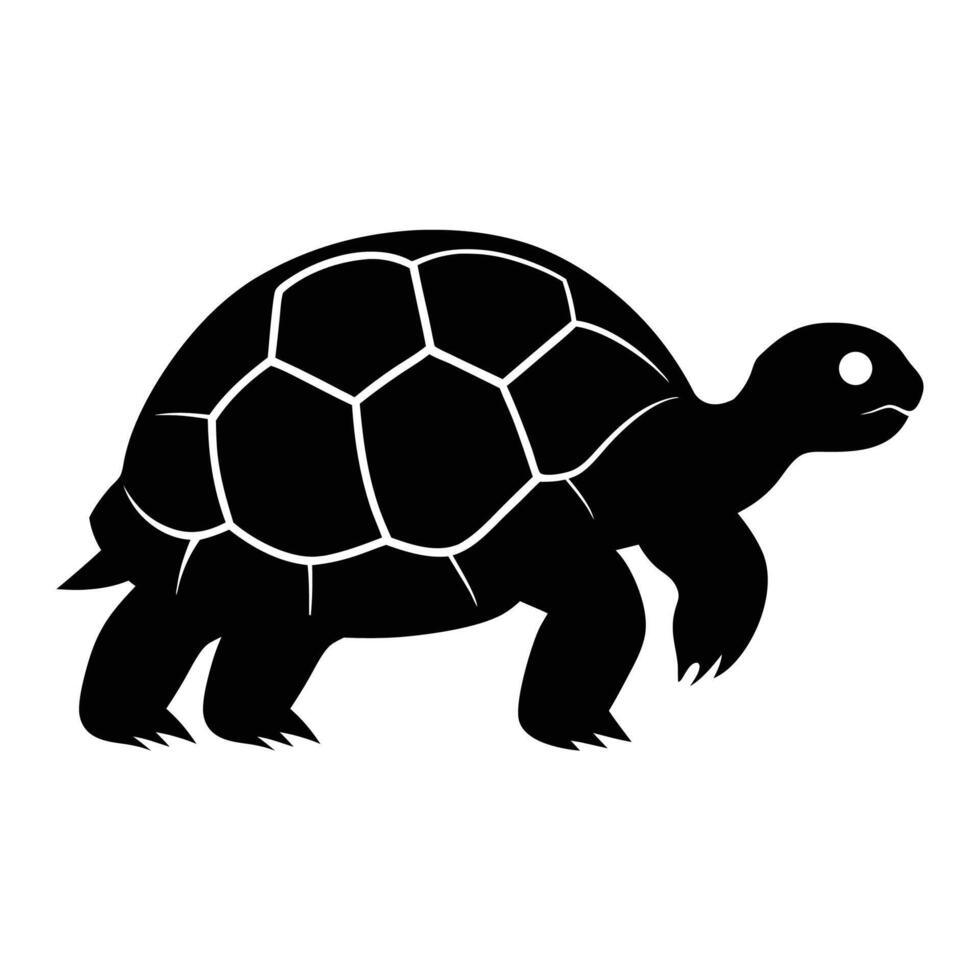 Creative Tortoise Silhouette Icon for Wildlife and Environmental Art vector
