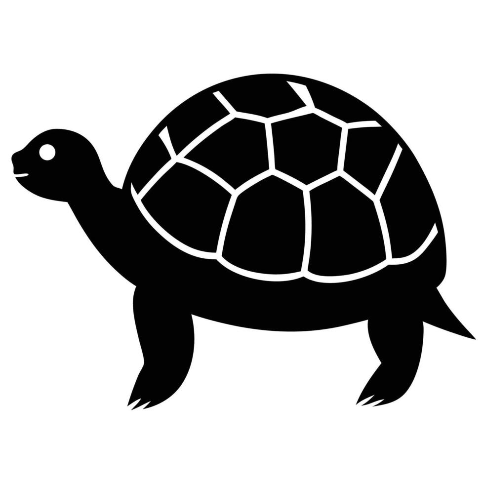 Abstract Tortoise Silhouette Icon for Sustainable Art Designs vector