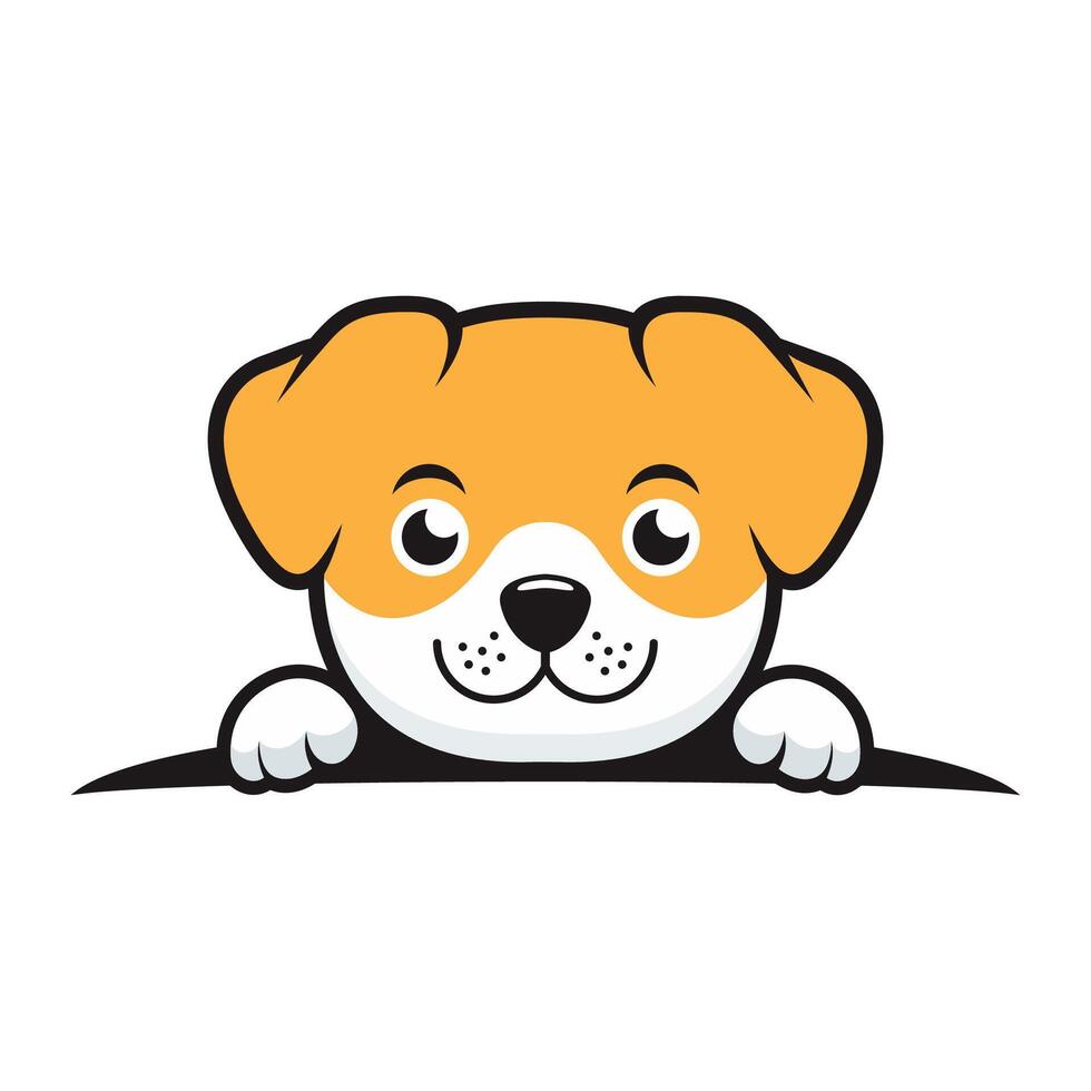 A cartoon dog with a white background vector