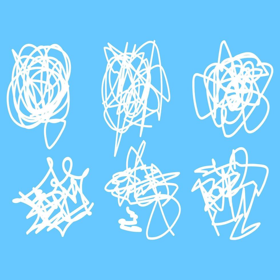 Abstract Scribble Elements for Creative Design Projects vector
