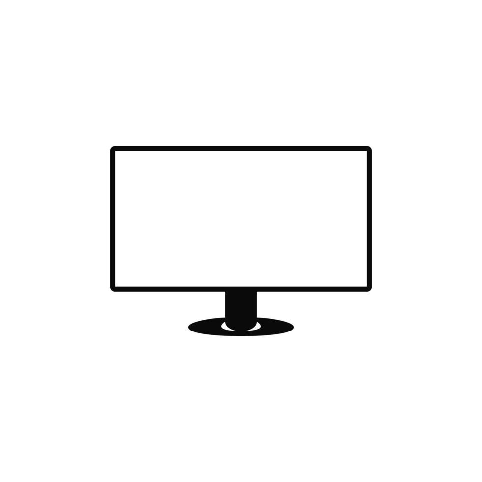Monitor icon illustration on white background vector