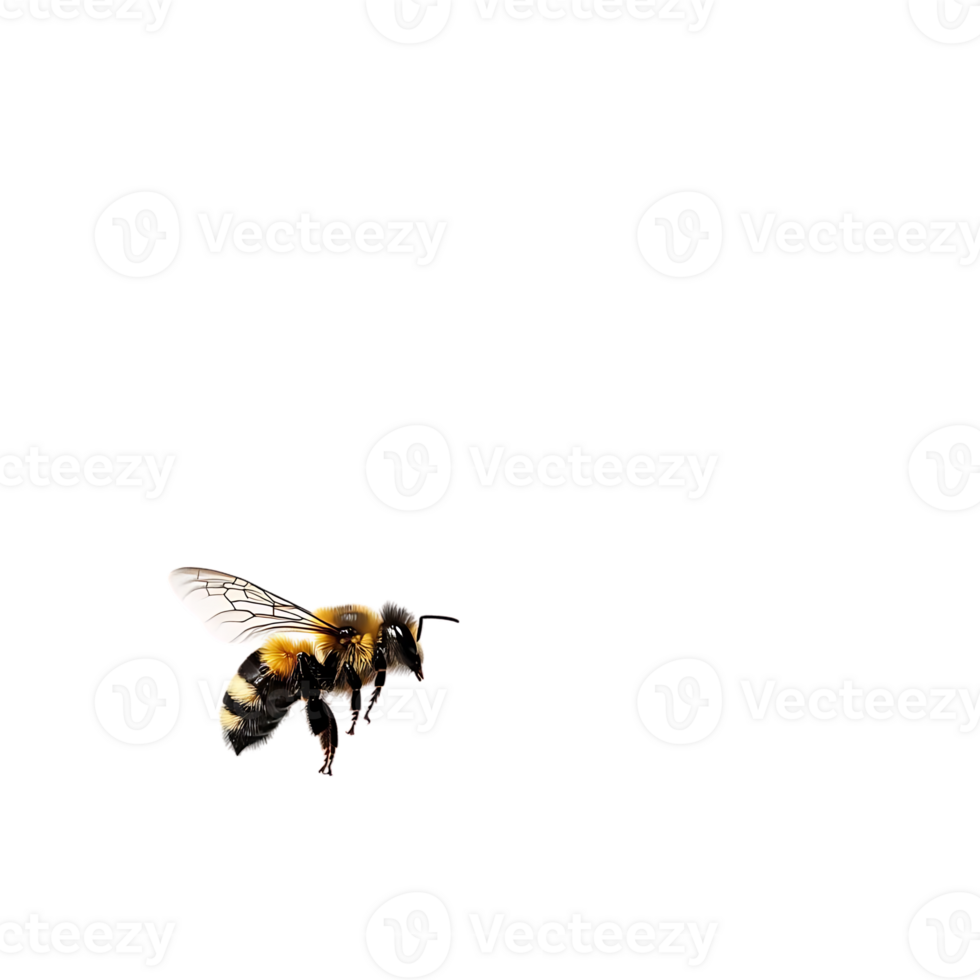 Bee in Flight, Transparent Background, Nature's Wonders png