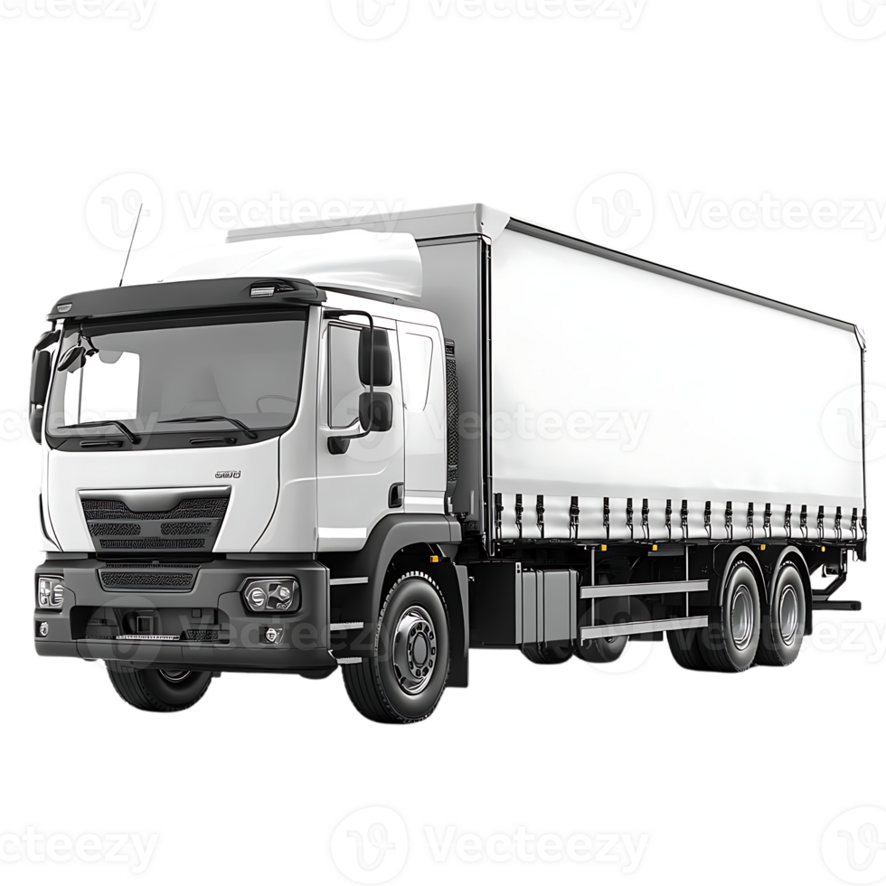 branco caminhão transportes bens eficientemente agora png