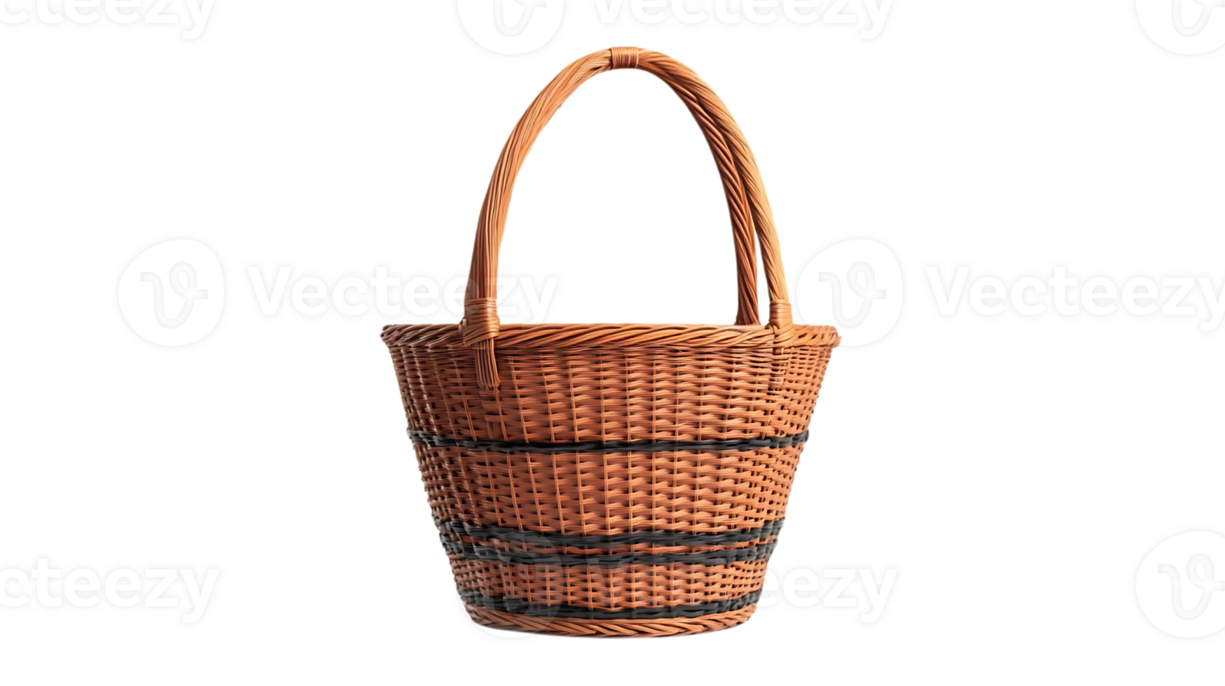 Wicker Basket with Transparent Background, Ideal for Crafts png