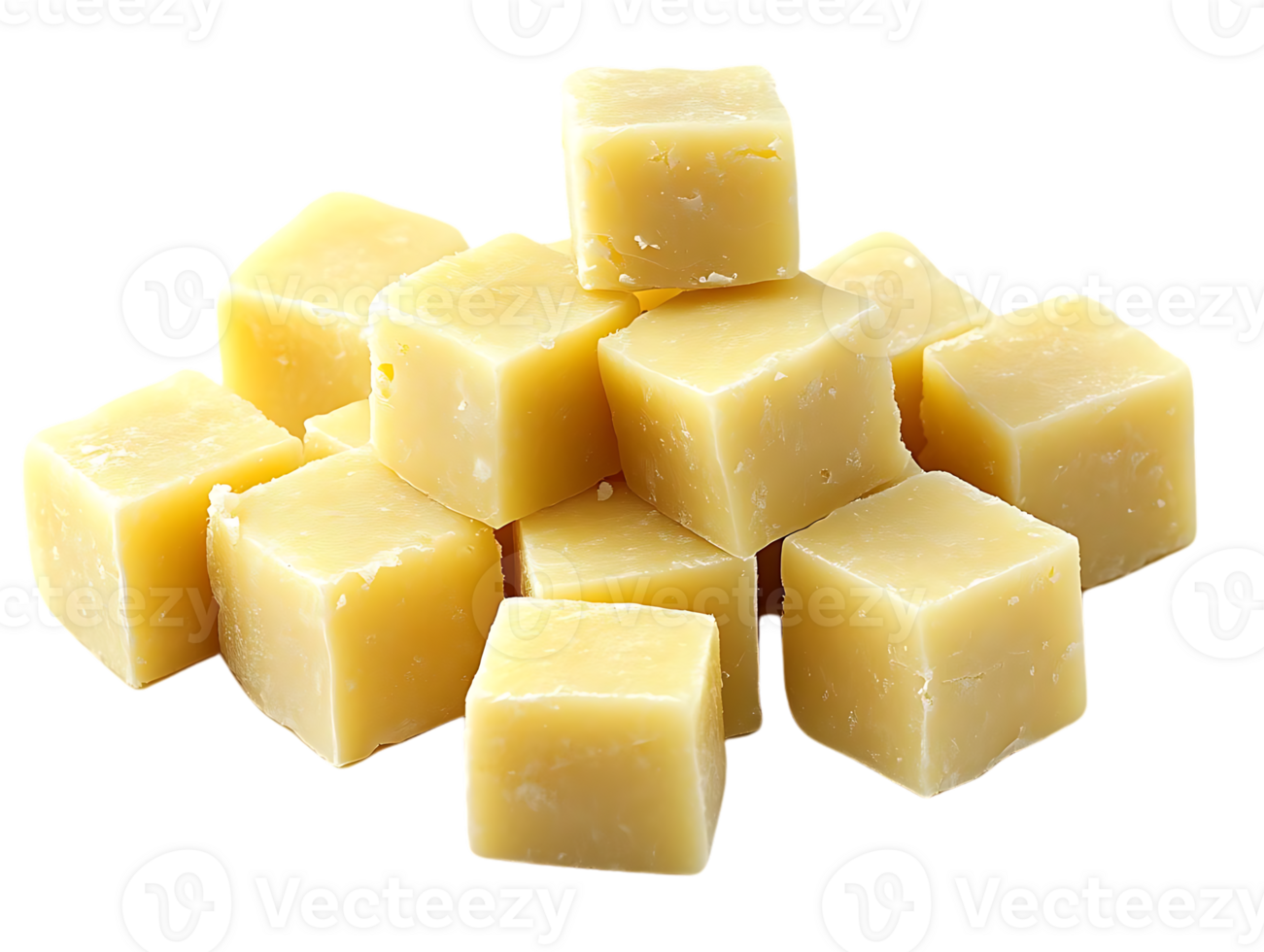 Cubed Cheese Blocks Stacked, Transparent Background png