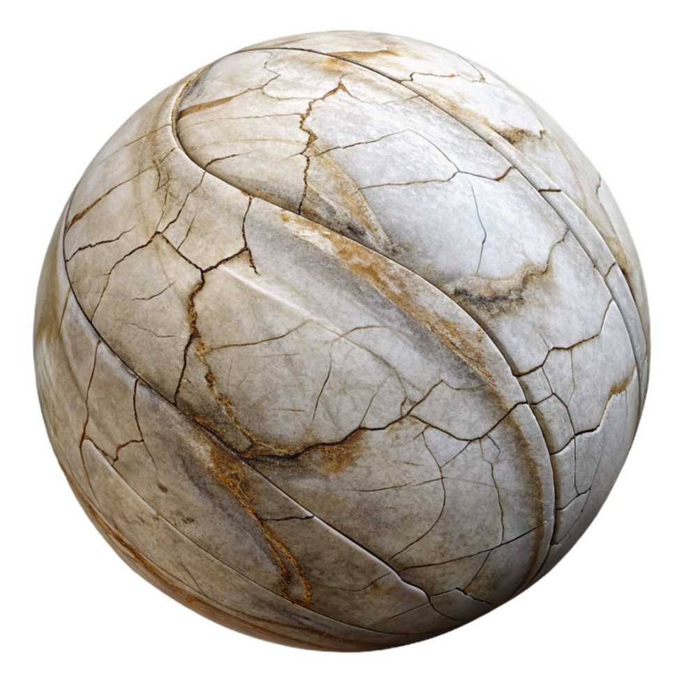 Cracked Stone Sphere Aged, Weathered Texture png