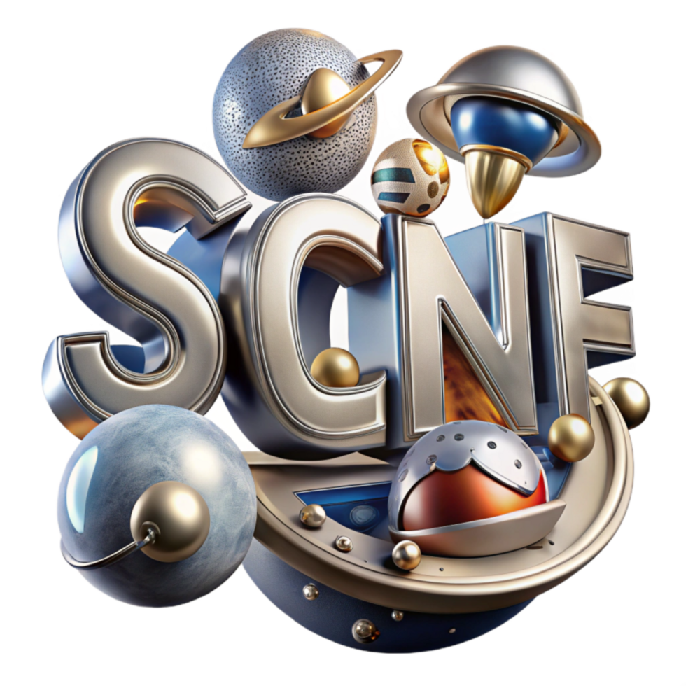 vibrant modern Cosmic Worlds Science Exploration premium png
