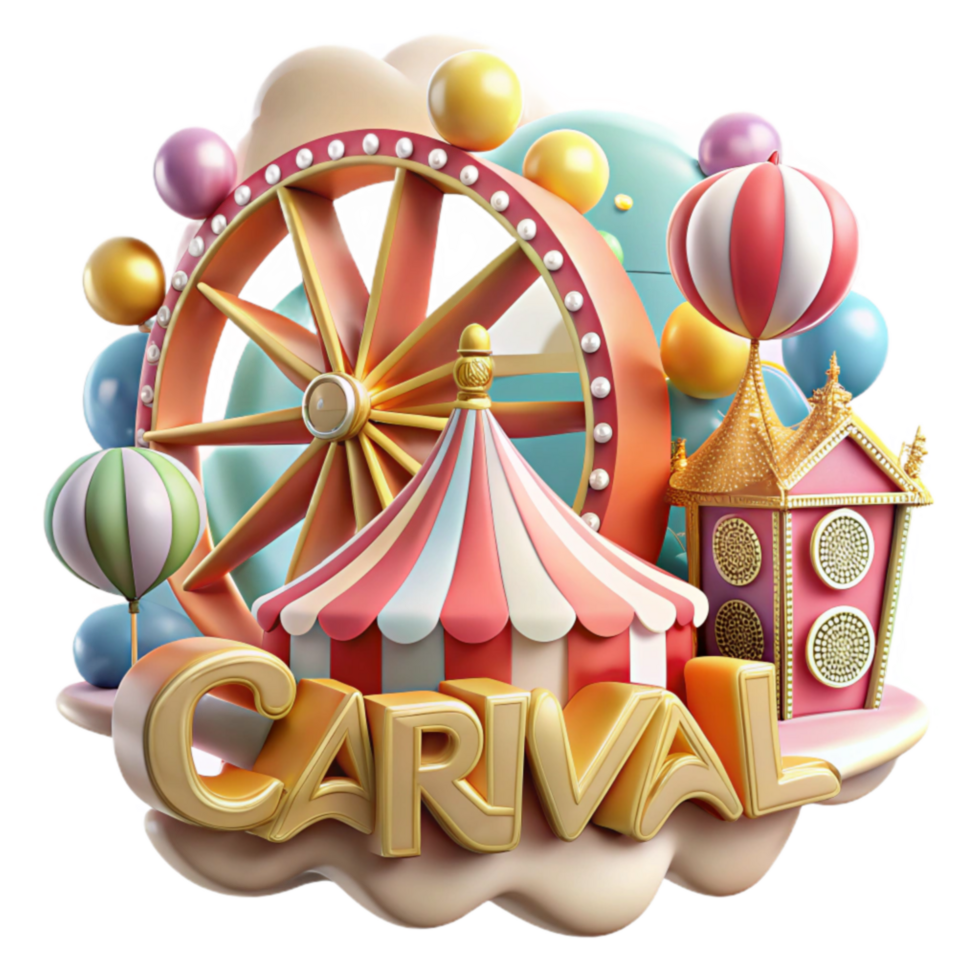 dramatic abstract Carnival Fun Ferris Wheel, Games, and Festive Atmosphere genuine png