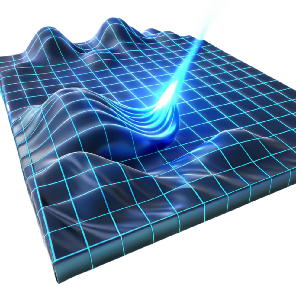 serene minimalist Wave Propagation Simulation Visualizing Energy Transfer on a Grid premium png