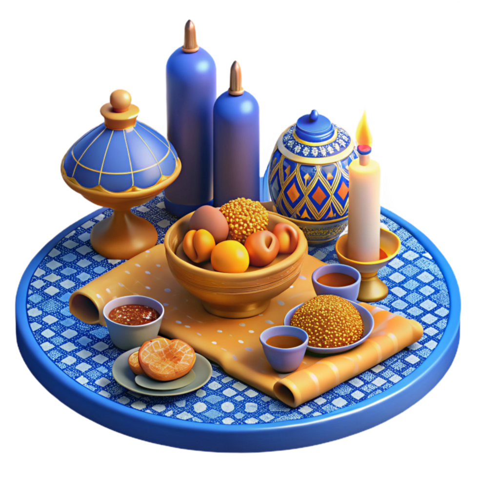 impressive minimalist Festive Table Setting with Fruit, Sweets, and Candles genuine png