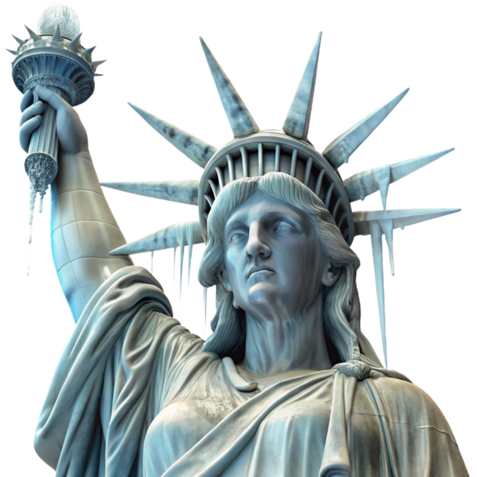 beautiful rustic Frozen Lady Liberty A Symbol of Resilience exclusive png