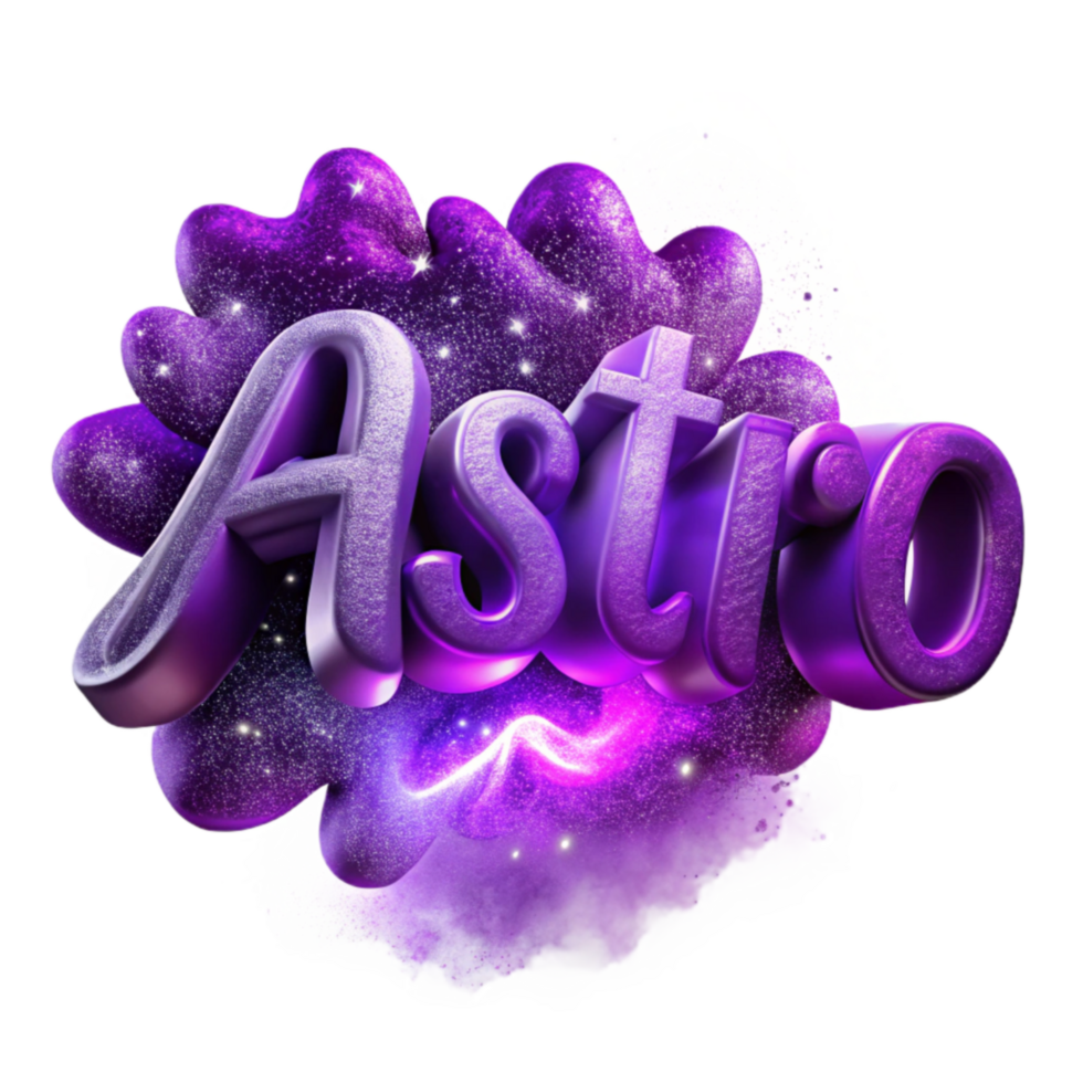 elegant contemporary Cosmic Astro Design 3D Text Effect exclusive png
