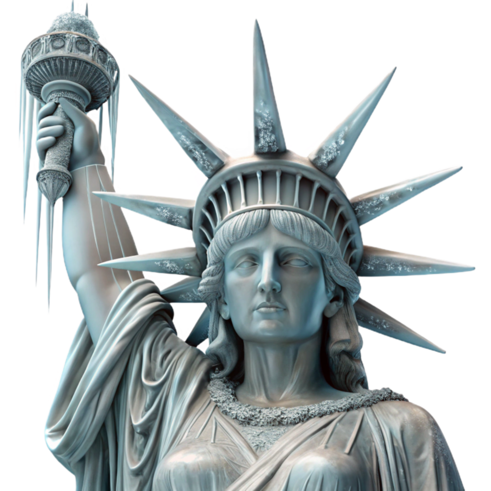 Frozen Lady Liberty A Winters Embrace png