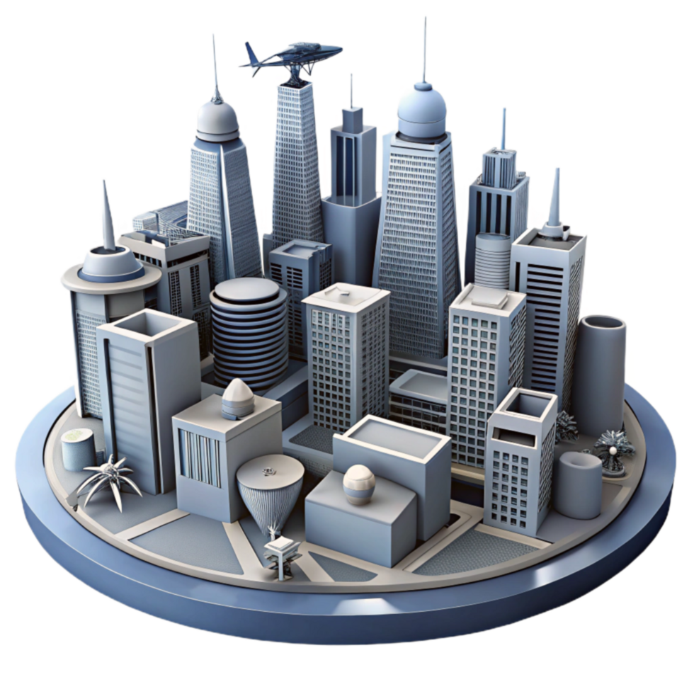 vibrant modern Futuristic Cityscape Urban Design, Architecture, and Skylines detailed png