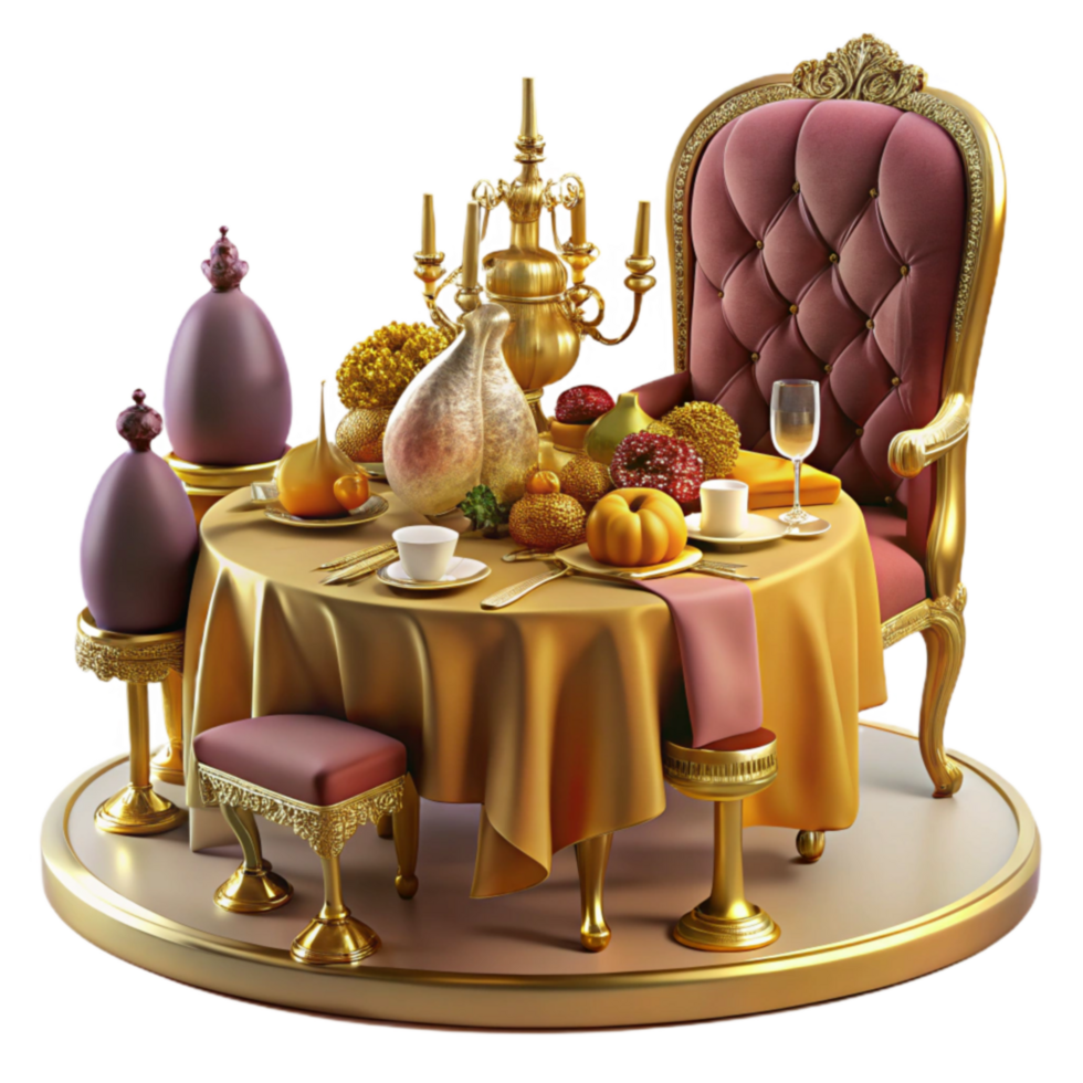 impressive classic Opulent Autumn Table Setting Gold, Gourds, and Elegant Decor genuine png